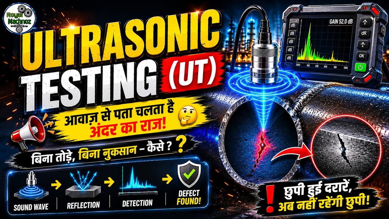 Ultrasonic Testing | Non Destructive Testing (NDT) | Ultrasonic inspection ndt ||@RoyalMechnoz