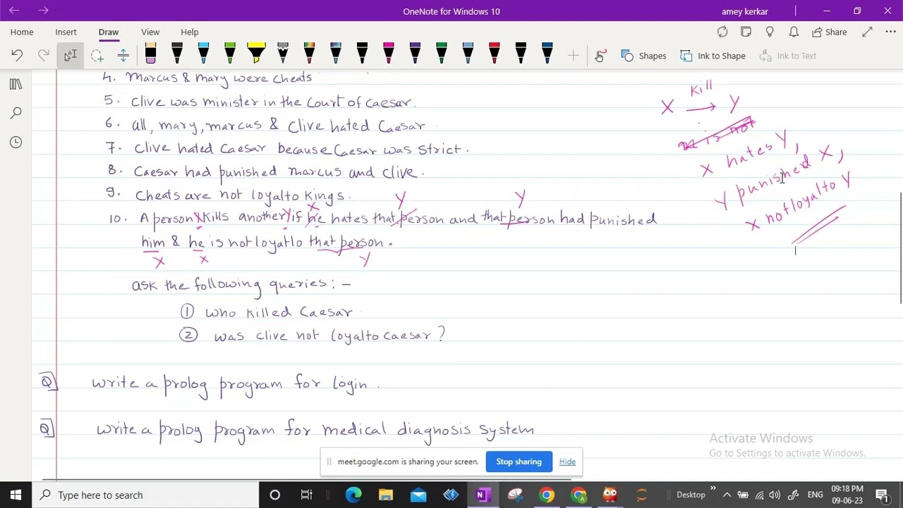 prolog live class (online)recording part 2