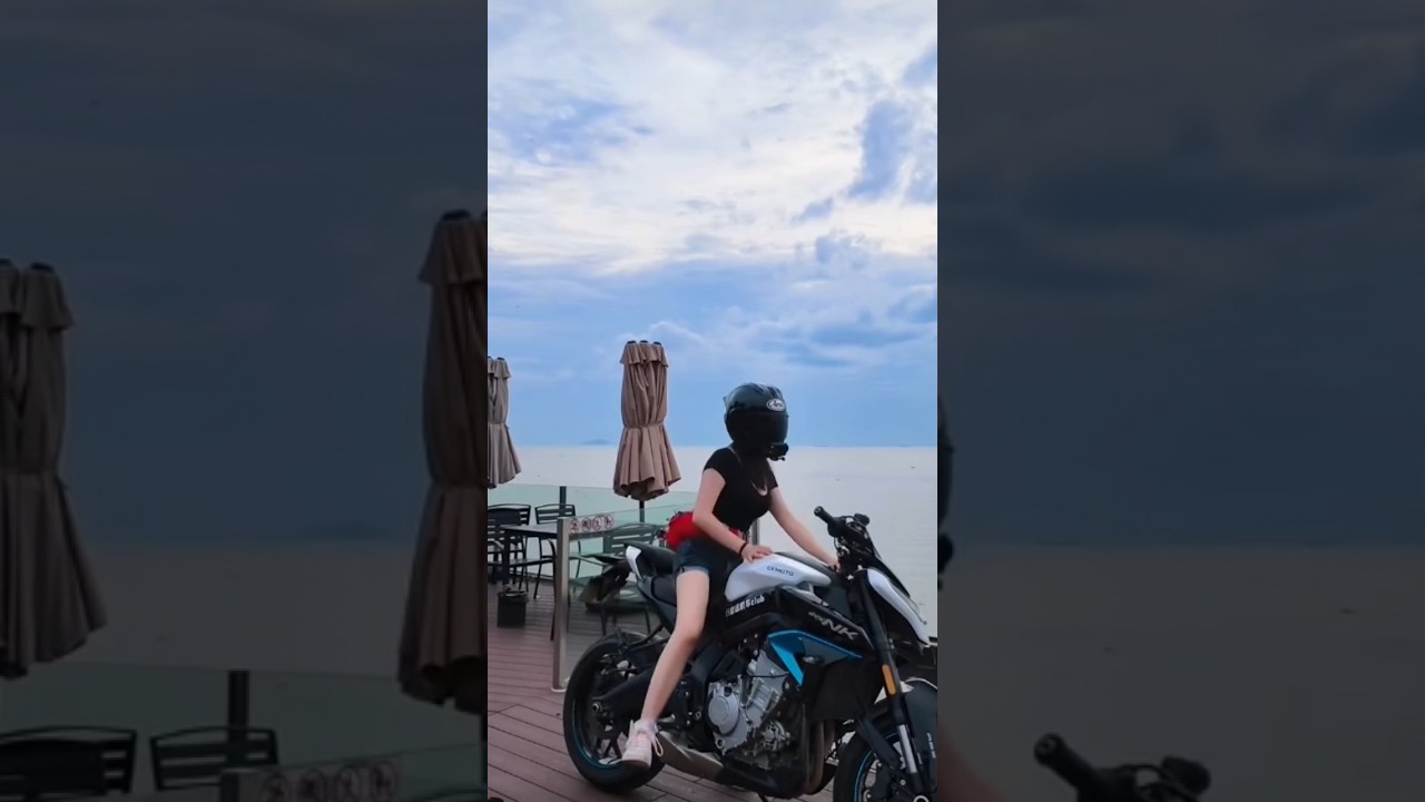 Pure Aesthetic & Pure Power | Lady Rider Vibes #shorts #viral #bikergirl #femalerider #fyp #beauty