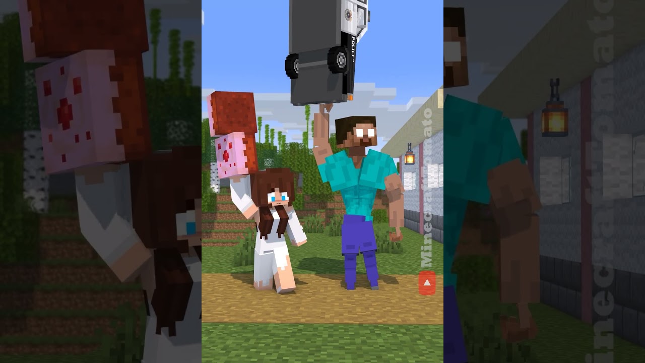 JJ vs Buff Herobrine Heavy Lifting 😎🥰 - MAIZEN Minecraft Animation