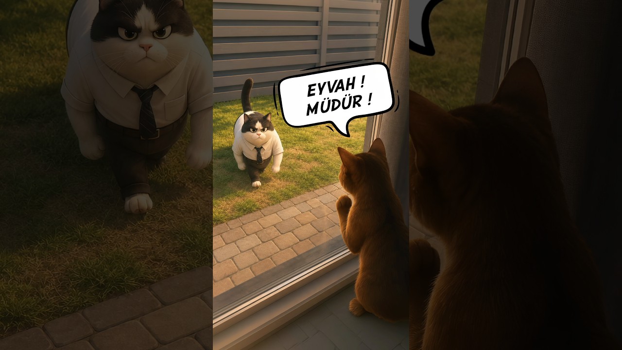 Bidaha da okula gelmem 😹 #cat #kedi #komedi