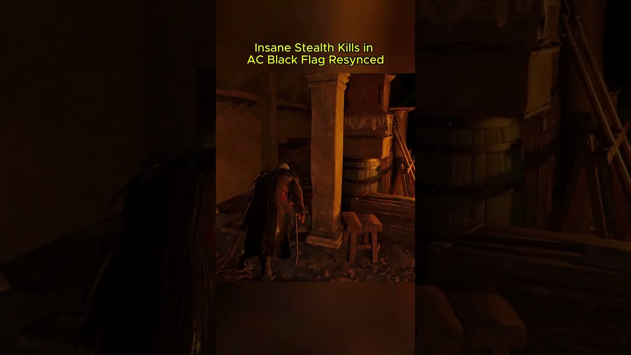 Insane Stealth Kills in AC Black Flag Resynced  #stealth #gaming