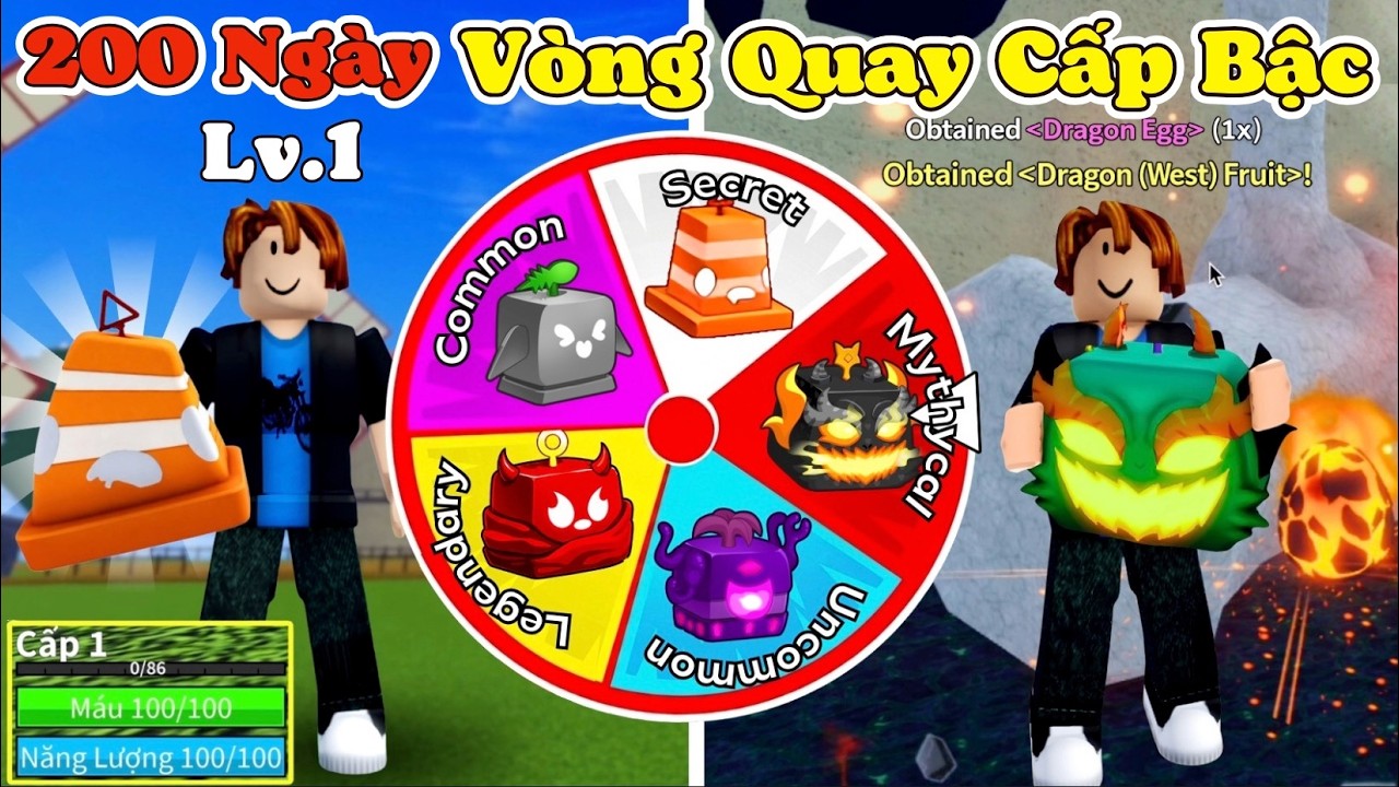 [BloxFruit] 200 Ngày Vòng Cấp Độ ÁC QUỶ Thức Tỉnh Sức Mạnh Từ Lv1 Siêu Bá