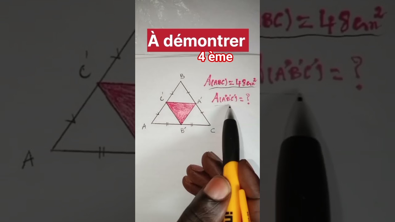 Peux-tu trouver l'aire de ce triangle ? #maths lycée #education #mathematics  #mathstricks #school