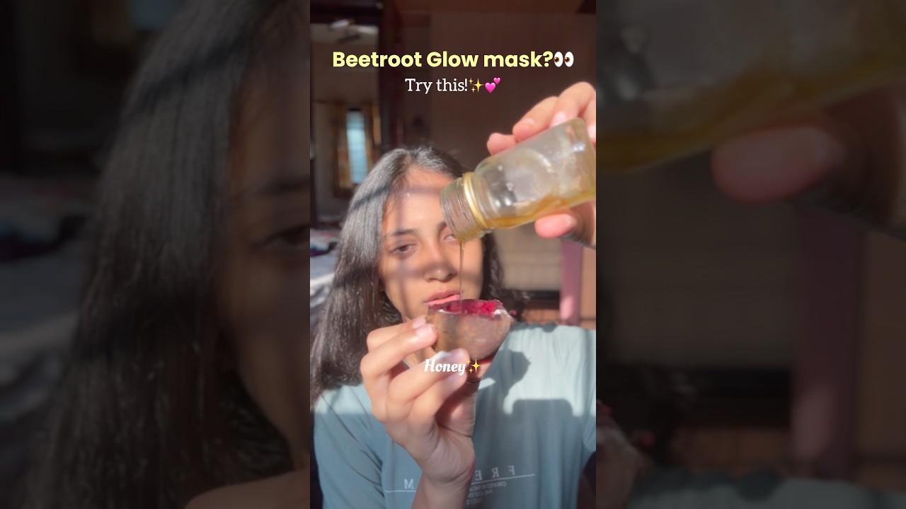 Beetroot Glow Mask?👀 Try this!✨❤️ #youtubeshorts #skincare #homeremedies #viral #glowingskin