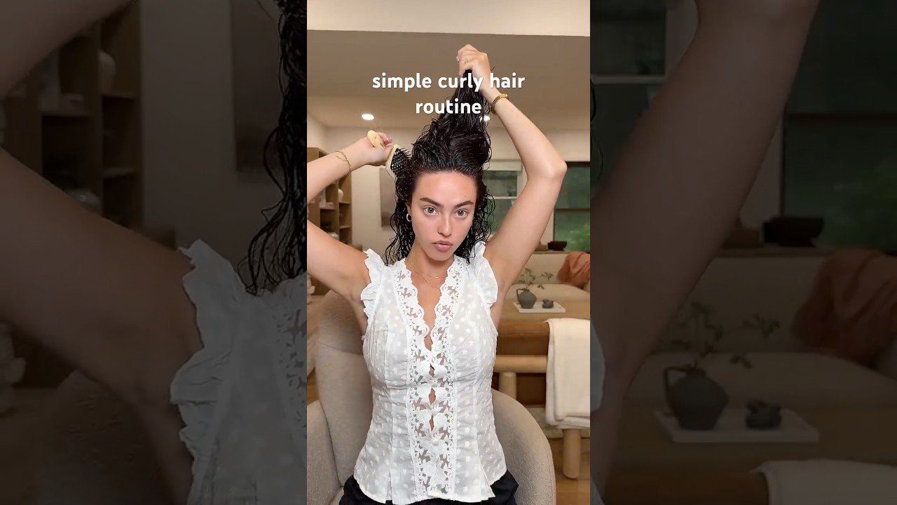 My simplified curly hair routine for my wavy/curly girlies #curlyhairroutine #wavyhairroutine