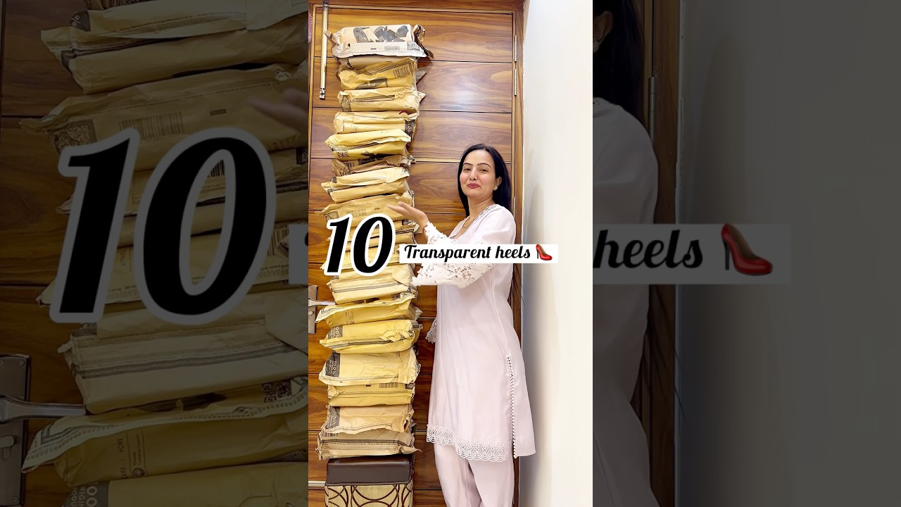 Transparent heels #myntra #heels #fashion #trending #ytshorts #unboxing #flats