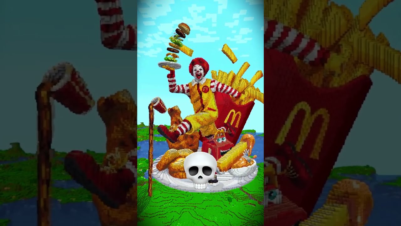 Ronald McDonald Build Battle Challenge 💀 #shorts #minecraft #minecraftbuilding