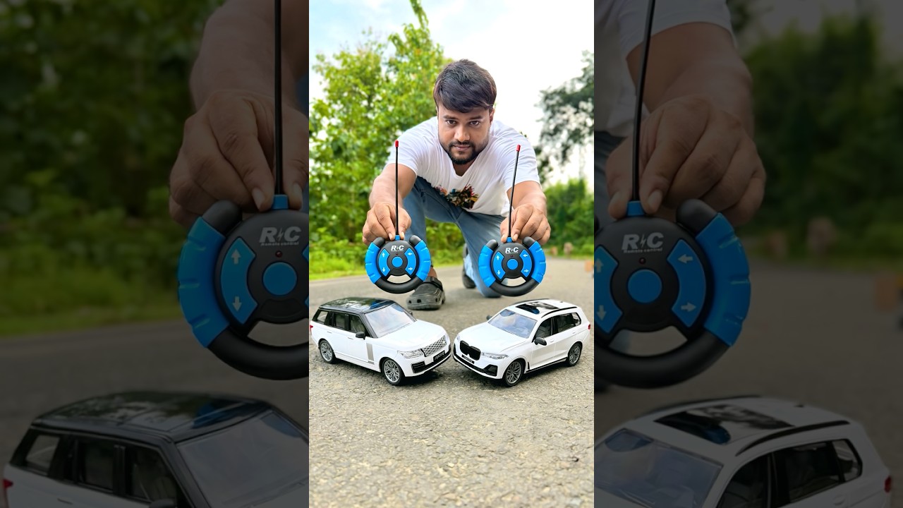 White BMW Car Vs Range Rover Remote Control Car Speed Test! #rccar