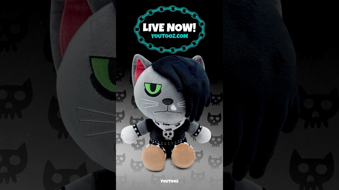 EMO CAT PLUSHIE is LIVE NOW OMGzzzz 🖤 #emo #cat #youtooz #plushie #comedy