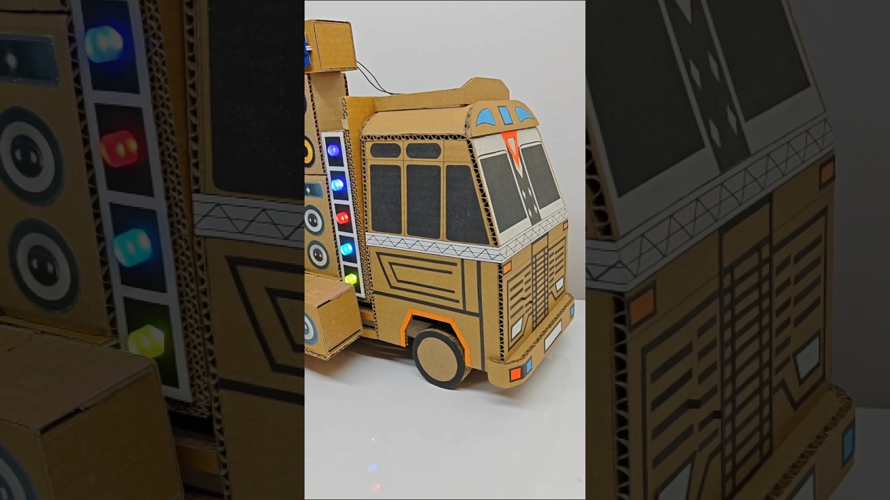 Mini Dj Pickup Truck || How To Make Mini Dj Lighting Trolley #shorts