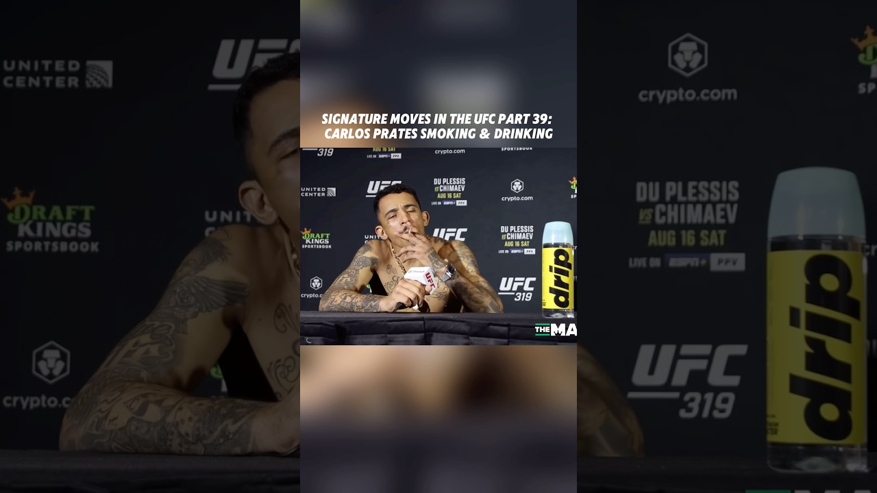 Signature Moves In The UFC PART 39: Carlos Prates Smoking And Drinking! #ufc #mma #knockout #ufcgym
