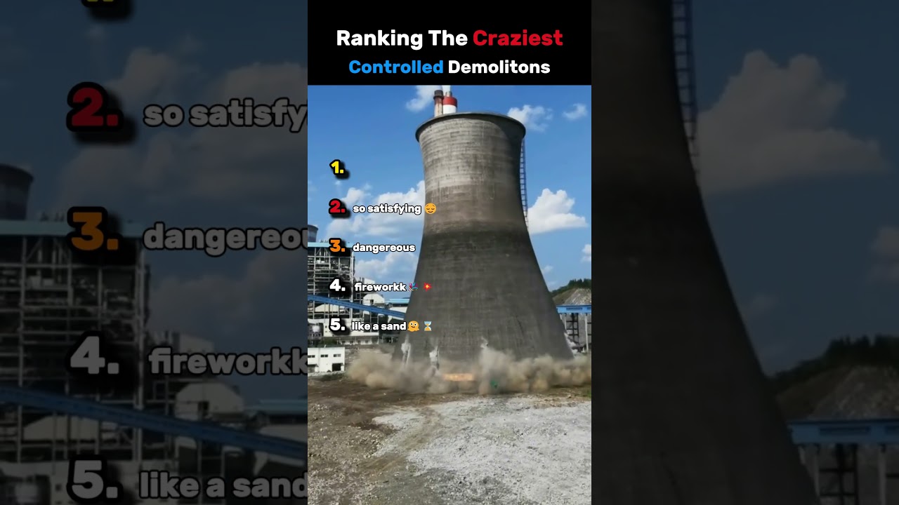 Ranking The Craziest Controlled Demolitions #satisfying #demolition #engineering