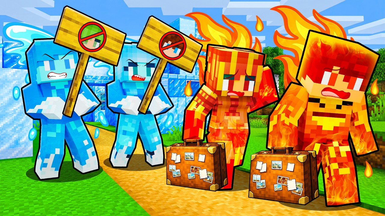 DLACZEGO RODZINA OGNIA SEBKA WYRZUCIŁA RODZINE WODY SMILESLOW w Minecraft?!