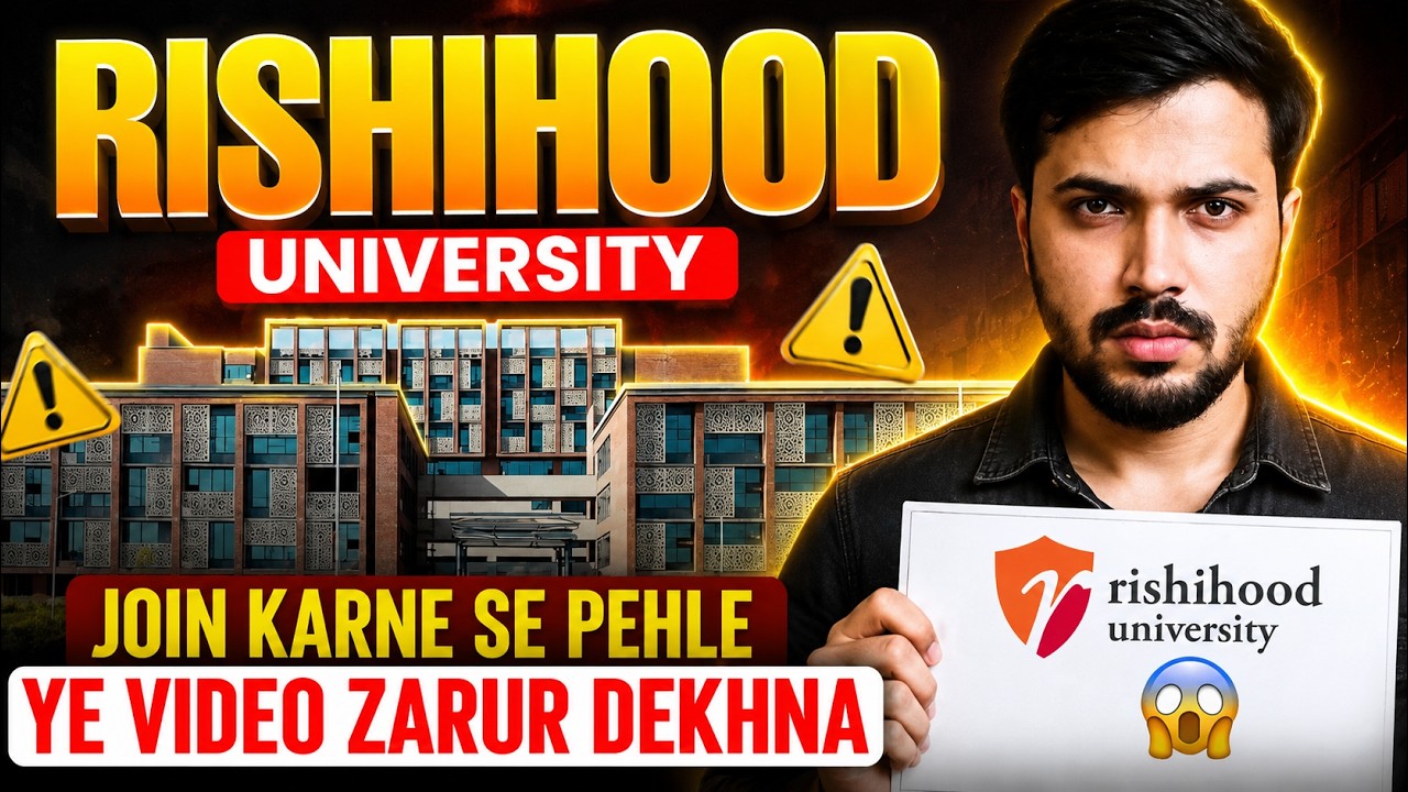 Rishihood University Join Karne Se Pehle Ye Video Zarur Dekhna⚠️
