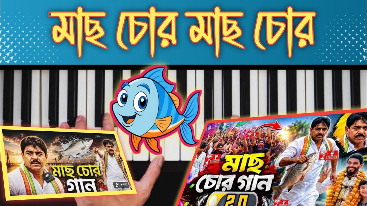 মাছ চোর মাছ চোর | mach chor mach chor piano tutorial |
