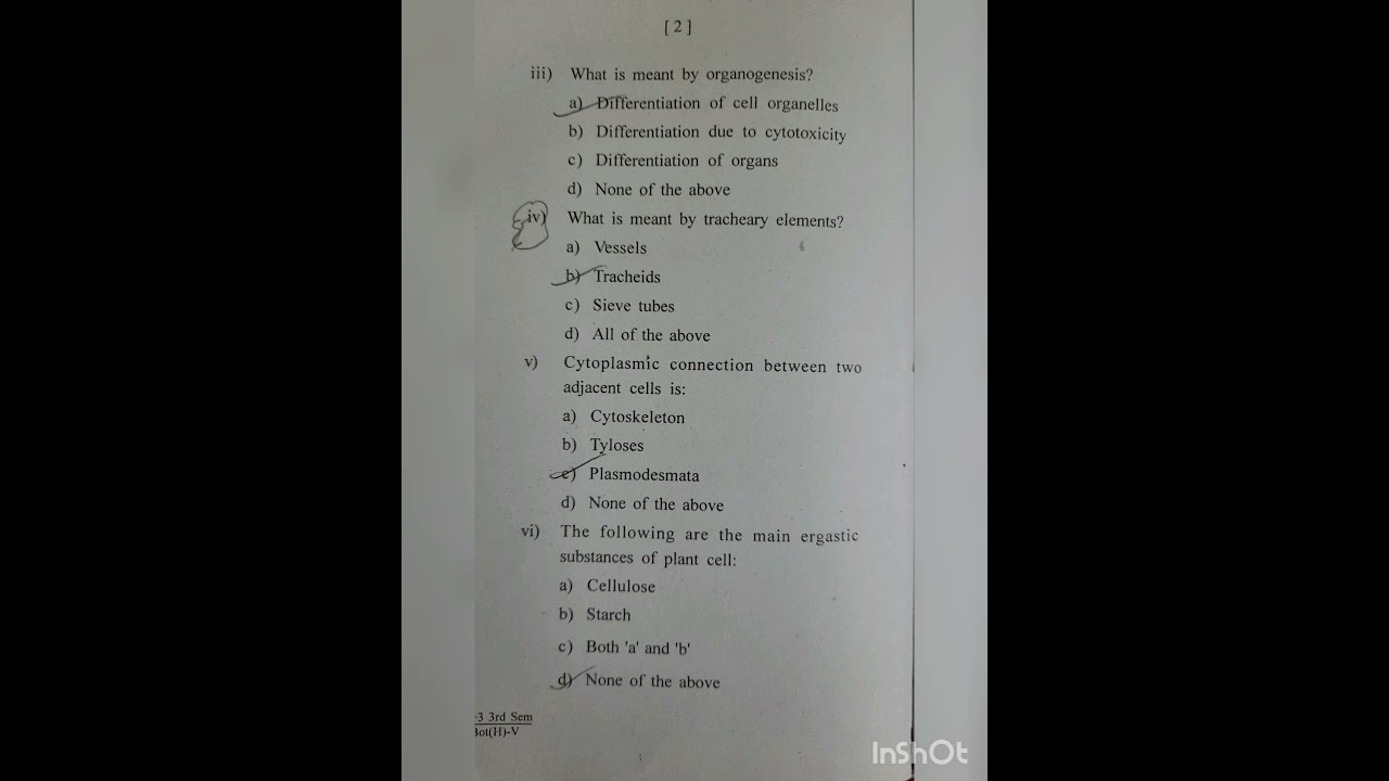 +3 3rd Semester || Botany honours (paper-5) || Sambalpur university