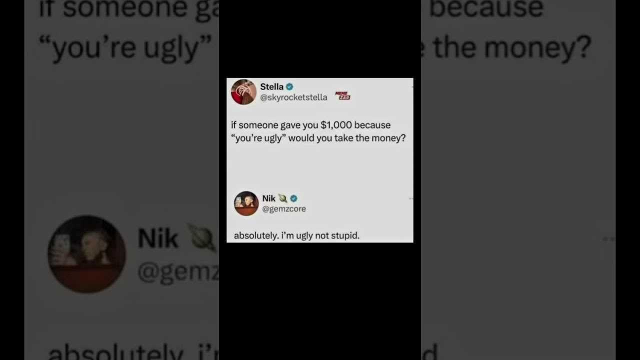 ugly? $1,000 changes everything | Subscribe for more #motivation 😊👍