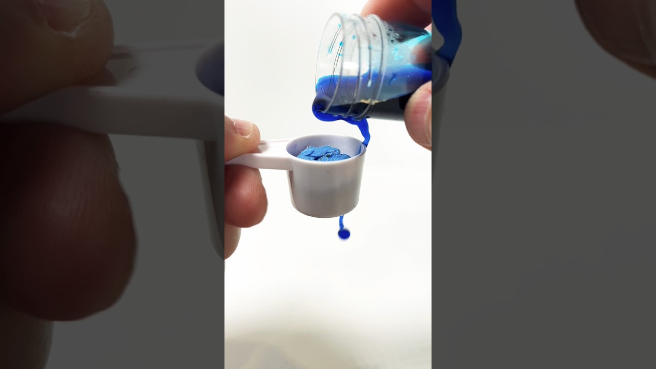 Satisfying Blue compressed towel #shorts