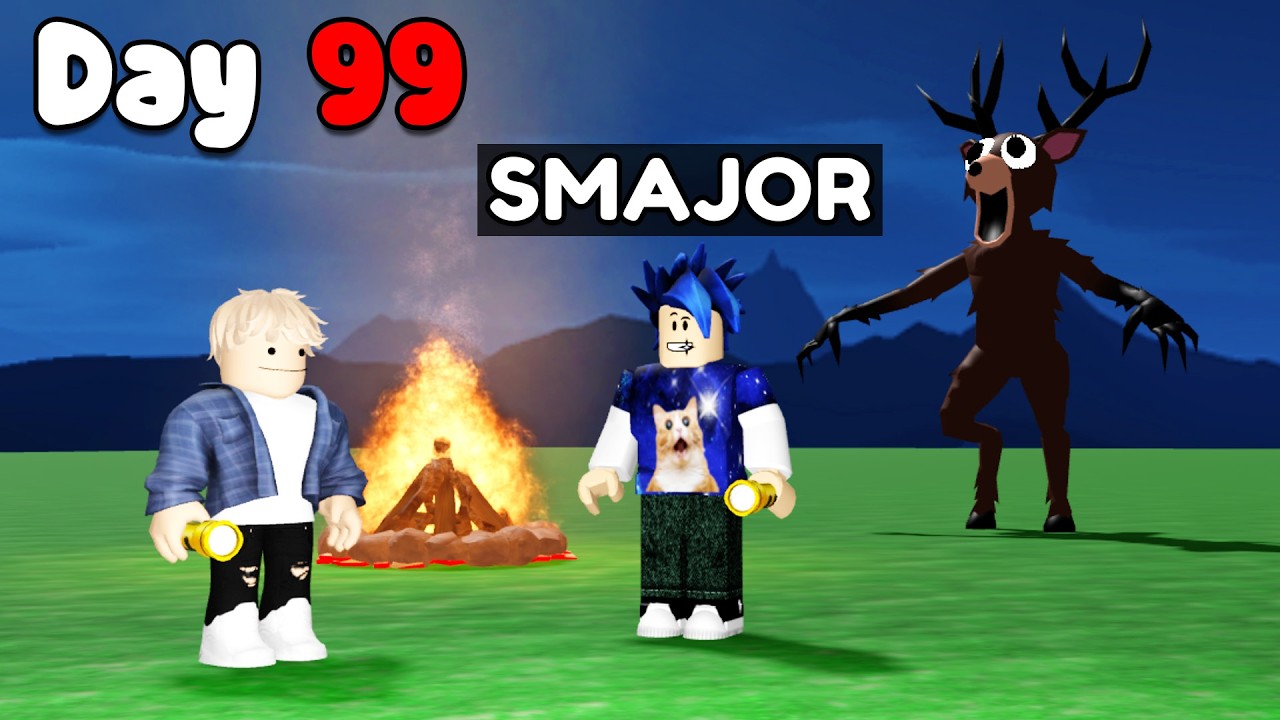 I FORCED My Friend To Play 99 Nights In The Forest! (Roblox) /w Smajor