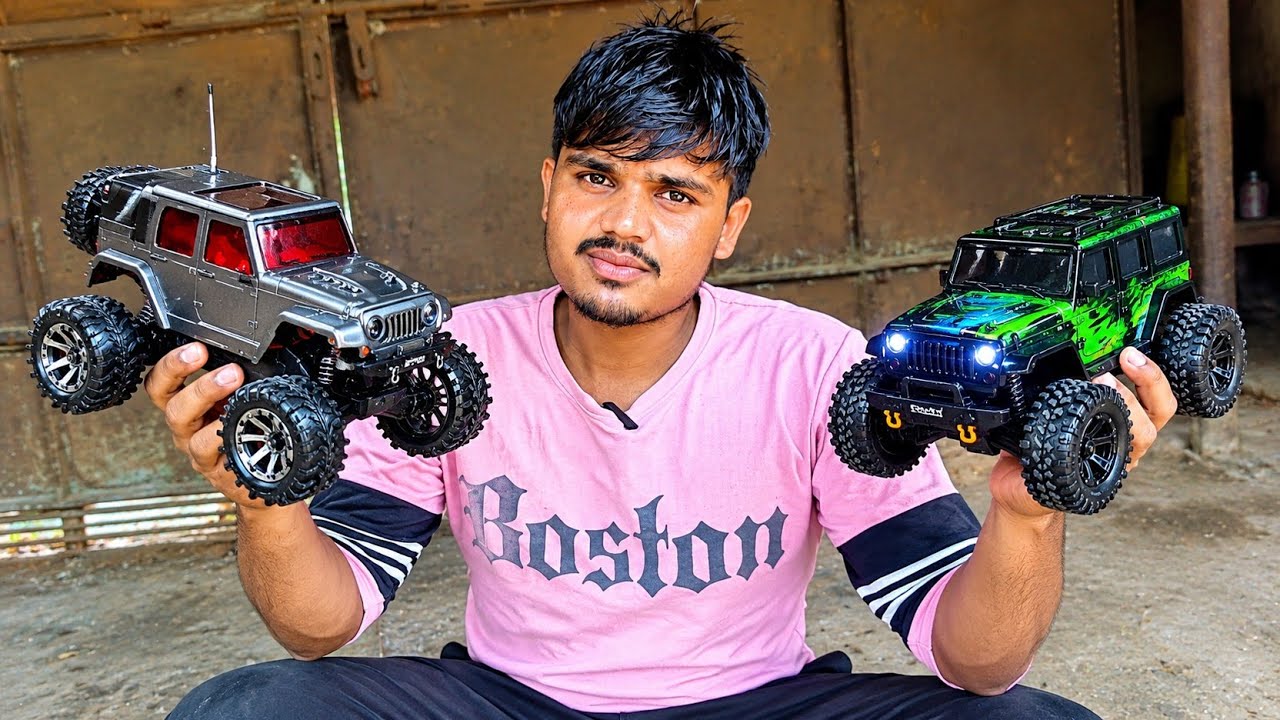 2 Amazing RC Cars Unboxing | 🚗 Silver Jeep & Green Monster SUV | Remote Control Cars #kishankclvlog 