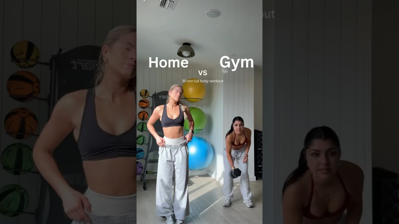 Home vs Gym full body workout #shorts #homeworkout #motivation #challenge #fitness