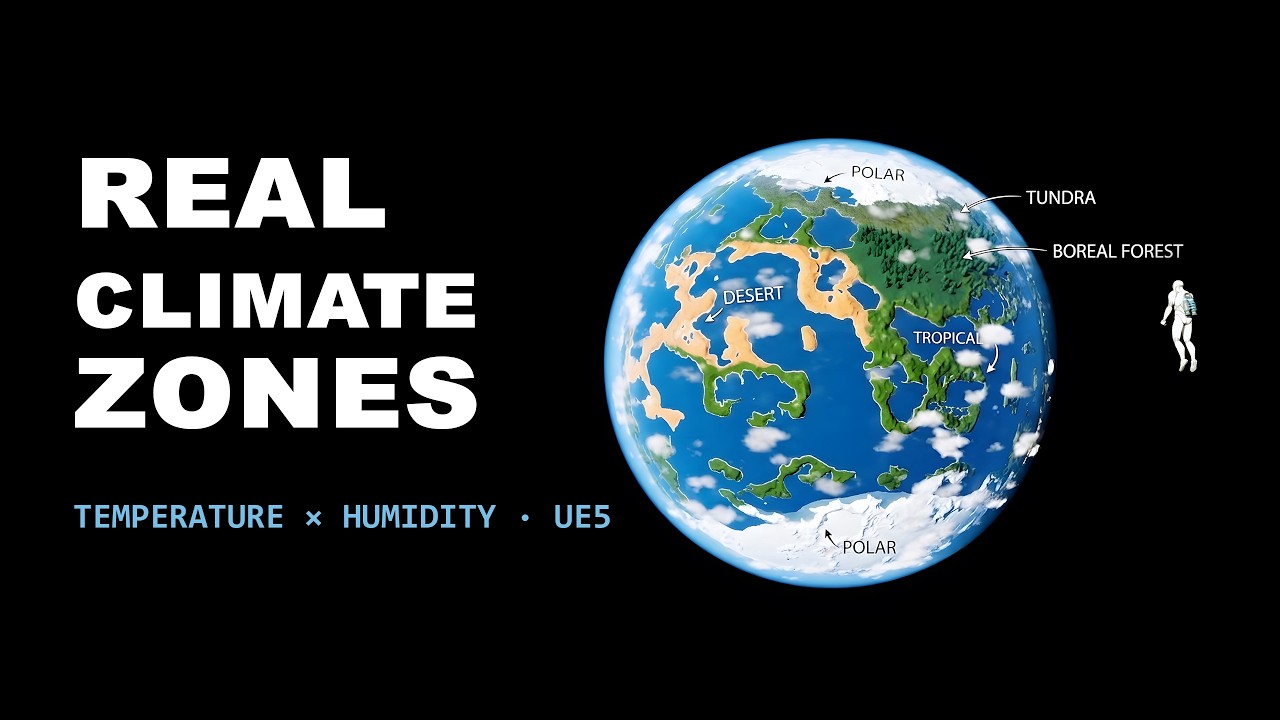 Real Climate Zones on a Procedural Planet — PlanetGen V1.3 UE5
