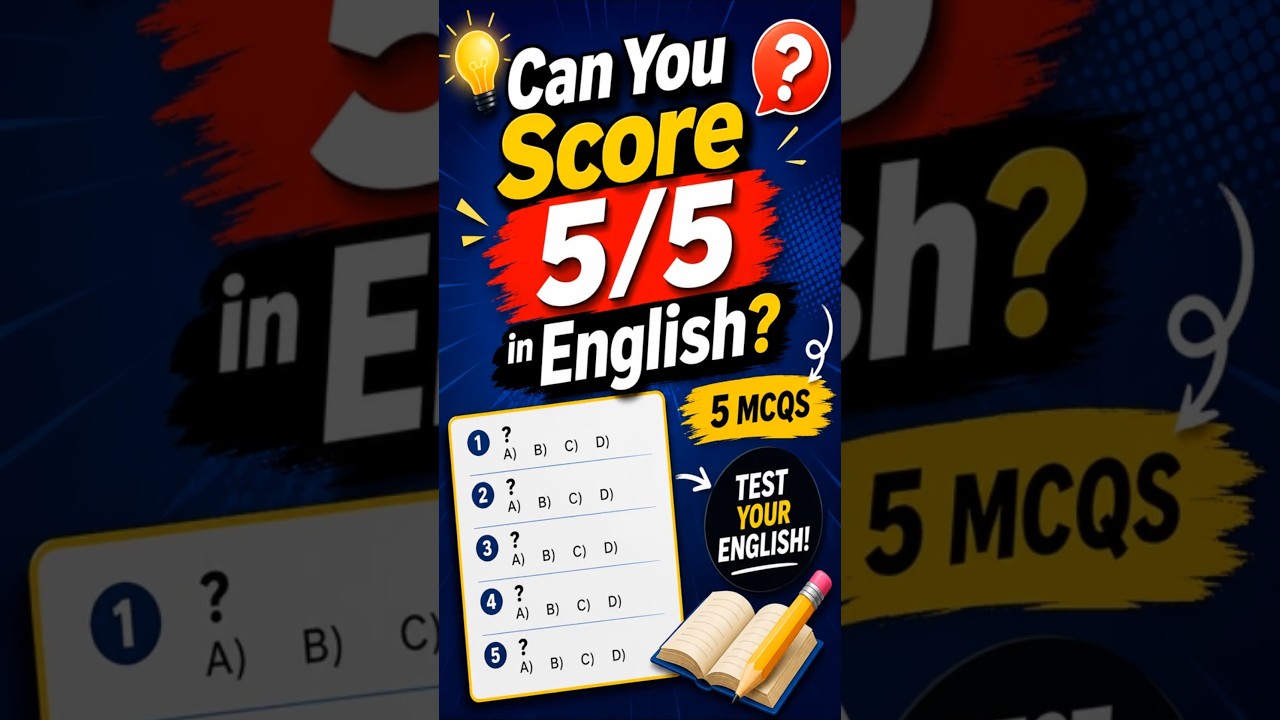 Can You Score 5/5 in English?🤔 English Grammar quiz#englishgrammar #grammarquiz