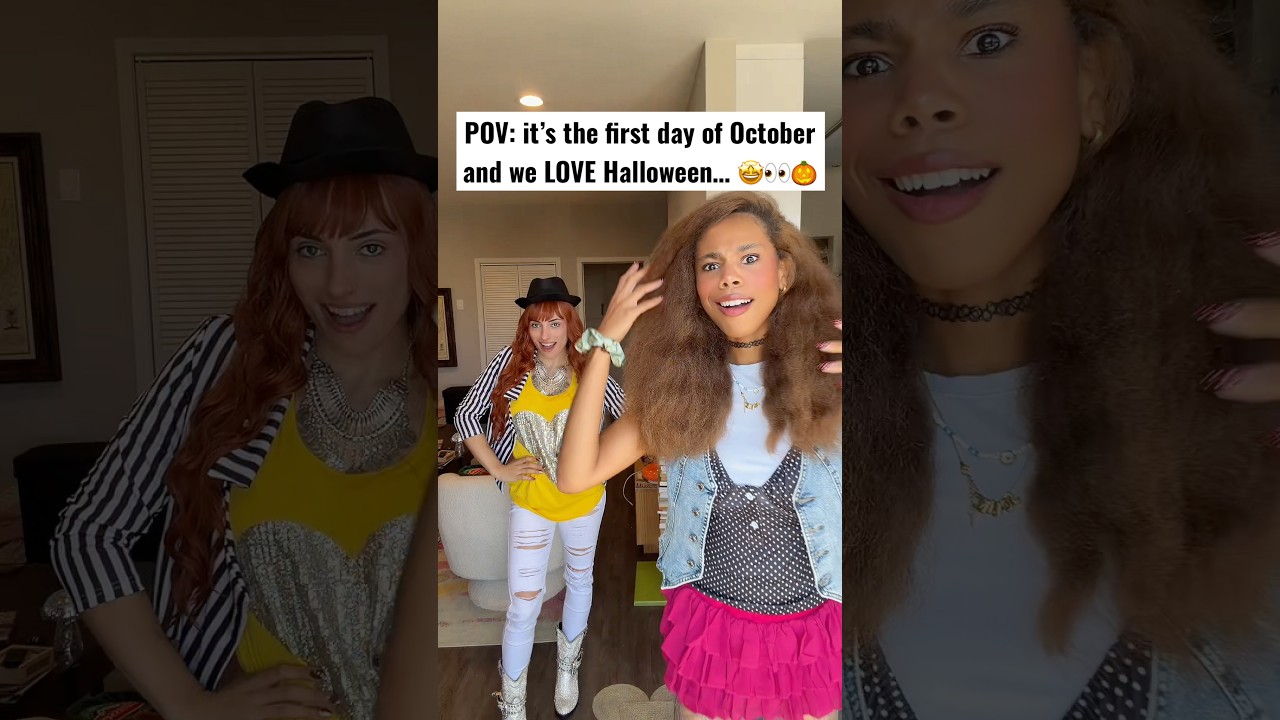 It’s TIIIIIIIMMMMEEEEE 🎃 (to shake it up 😉) #halloween #halloweencostume #shakeitup #besties