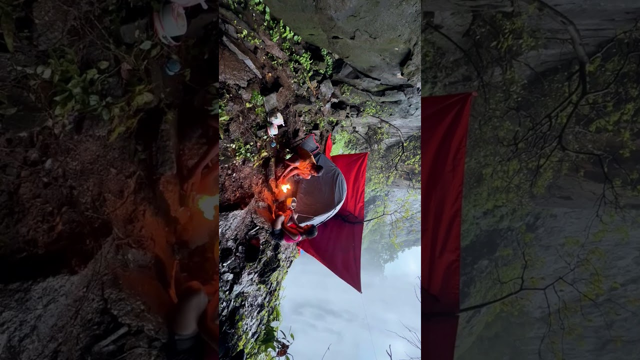 A stranger joined me for a night camping 🏕️🌧️ #vanlifewithravi #asmr #camping