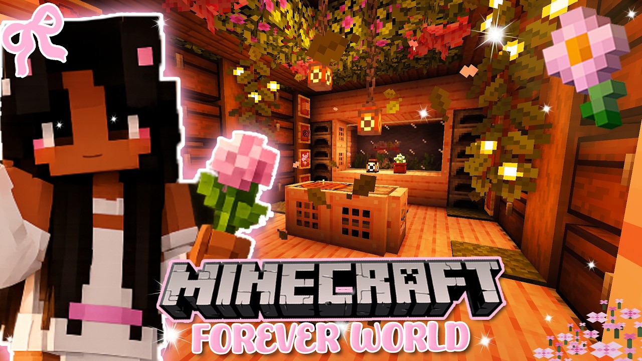Creating My DREAM Room & Finding Lush Cave 🌿 | My Cozy-ish Minecraft FOREVER World Ep. 4🌷
