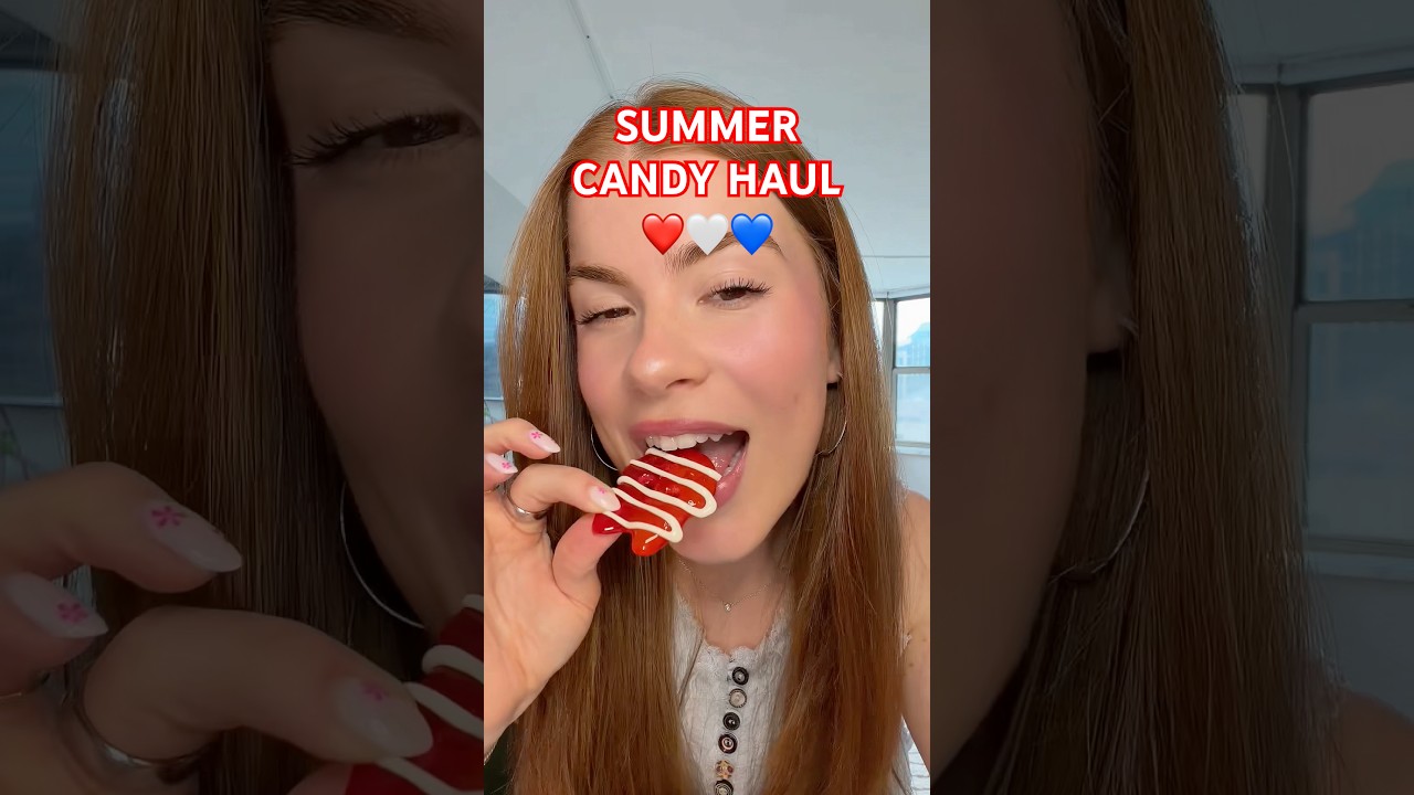 GUMMY CANDY HAUL (summer edition ❤️🤍💙🎆) #candyhaul #gummycandyasmr #candy #candyreview #mukbang