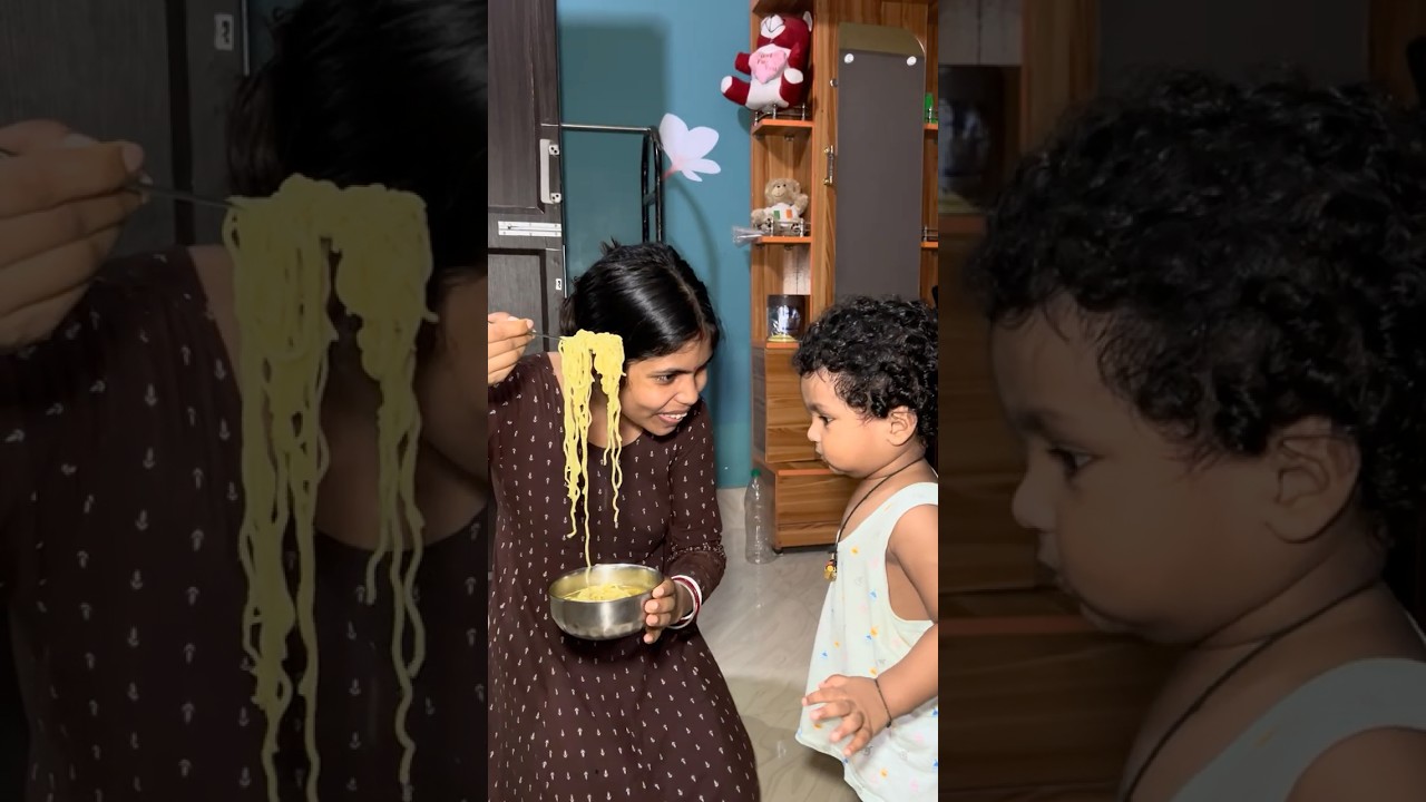 Rama ko pehli baar Maggi Khilaya ￼per q Patidev ne Maar Khaya 🙄😂|daily vlog|#shorts #minivlog #