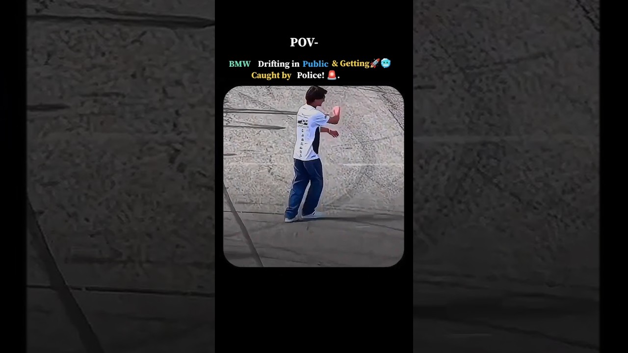 BMW Drifting in Public & Getting Caught by Police! 🚨 #viralshorts  #bmwviral