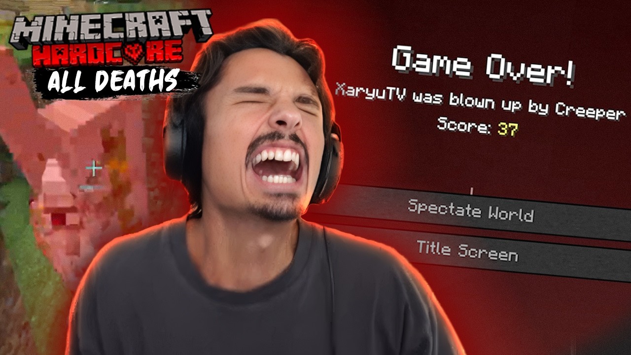 Every Single Time Xaryu Died in Hardcore Minecraft