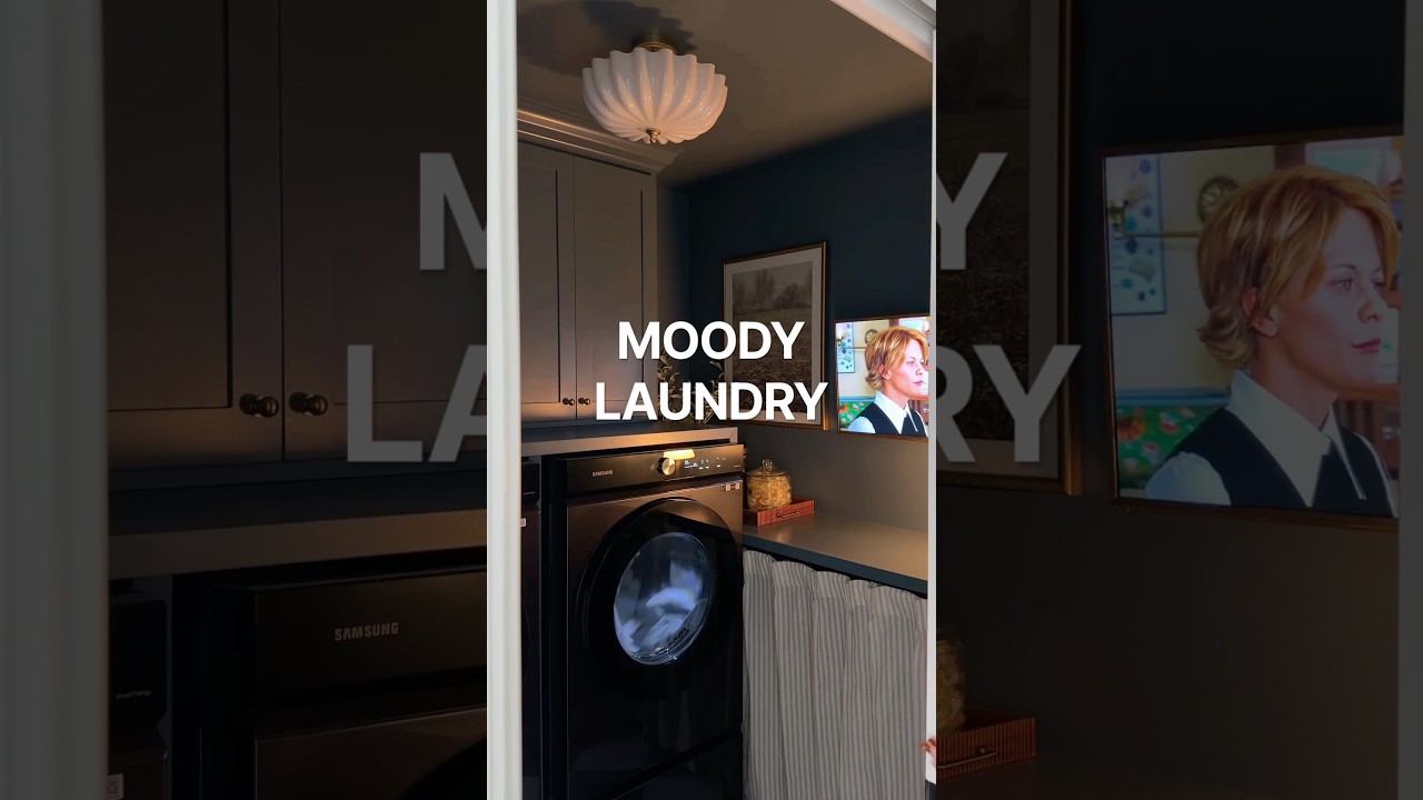 full moody laundry room makeover with my hyper tough project kit #laundryroom #diy
