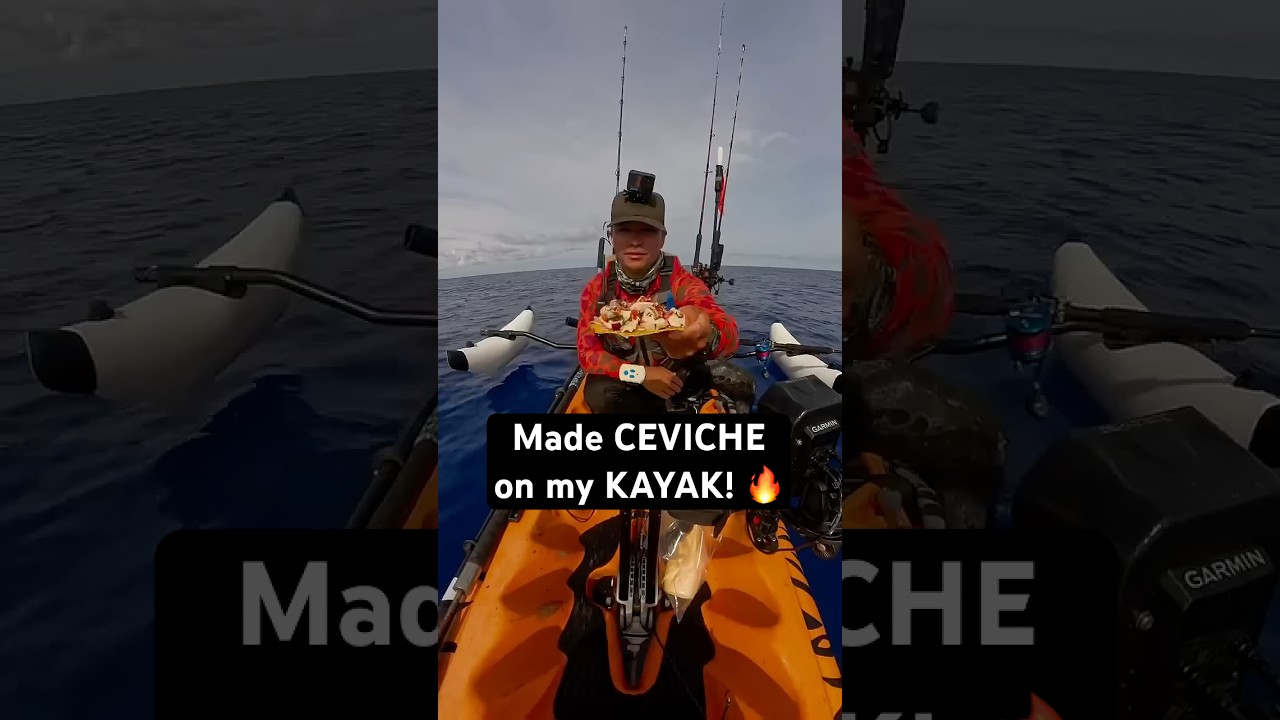 Made ceviche on my kayak with fresh Ono (Wahoo) #hawaii #fishing #foodie #ceviche