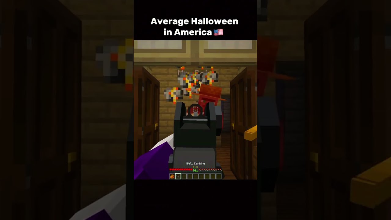Average Halloween in America 🎃 #shorts #minecraft #gaming