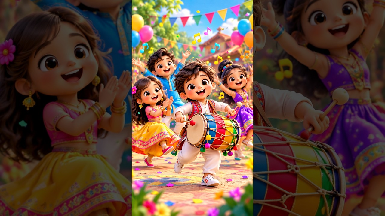 Dudi Dudi Dam Dam 💃 | Cute Kids Dance Song | Fun Nursery Rhyme for Kids #Shorts