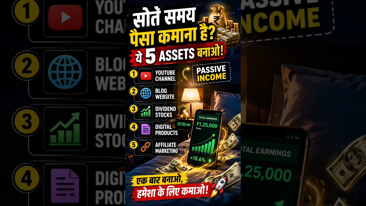 सोते समय भी पैसा कमाना है? 💸 ये 5 Assets बनाओ | Passive Income Ideas 2026