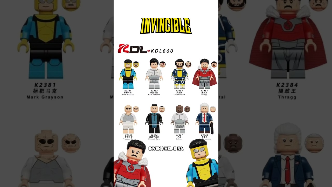 MAIS MINIFIGS INVENCÍVEL | Fake Lego | #lego #minifigures #toyreview #invincible #omniman