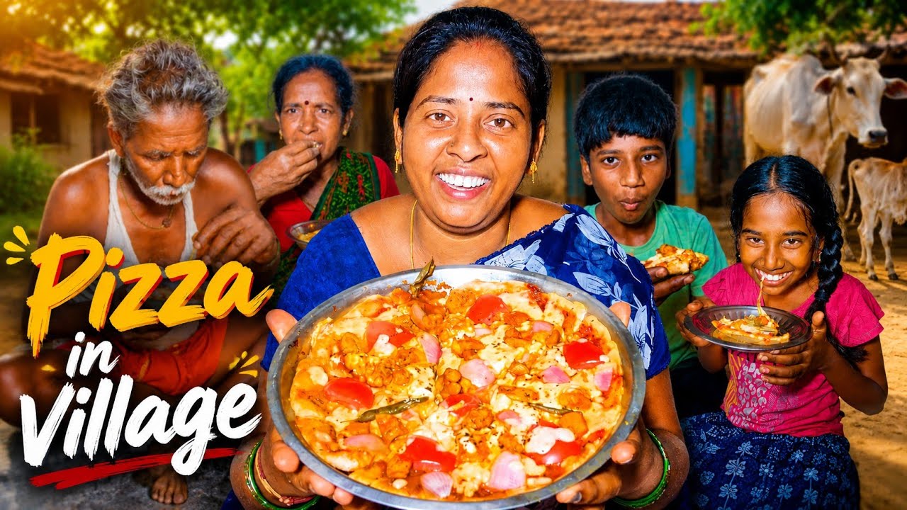 🍕🍕Pizza in Village #food #cookwithmeena #indiandish #cooking #chicken #pizza #foodie #villagelife