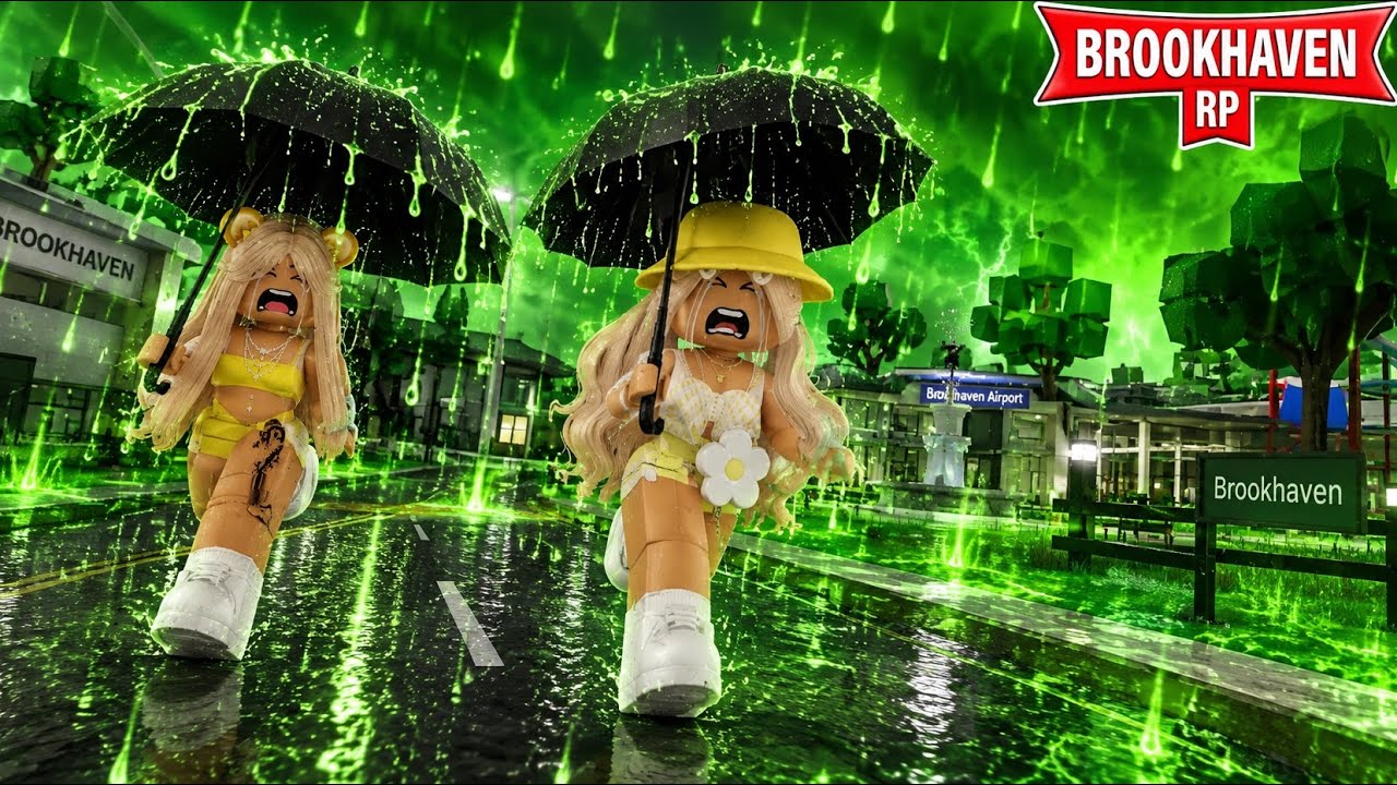 ПЕРЕЖИЛИ КИСЛОТНЫЙ ДОЖДЬ😳В БРУКХЕЙВЕН РП🏡В ROBLOX