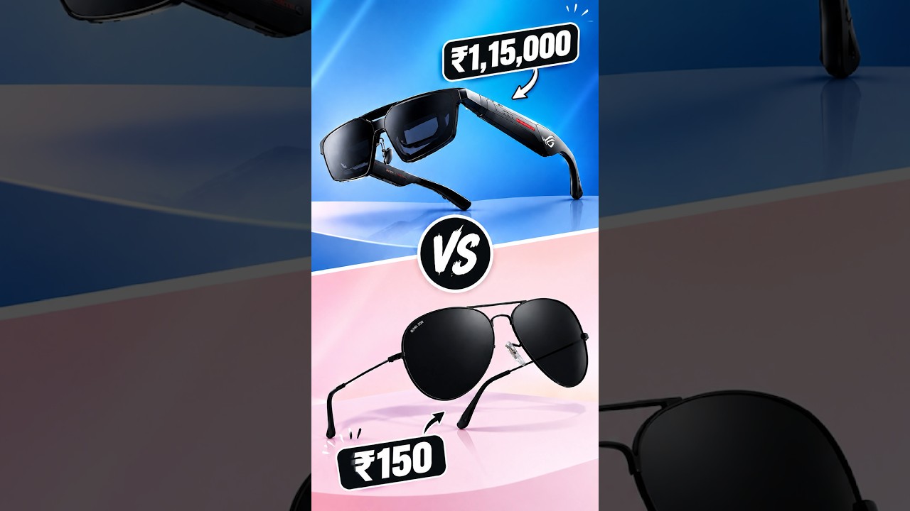 ₹150 Sunglasses vs ₹1,15,000 AR Glasses! #shorts