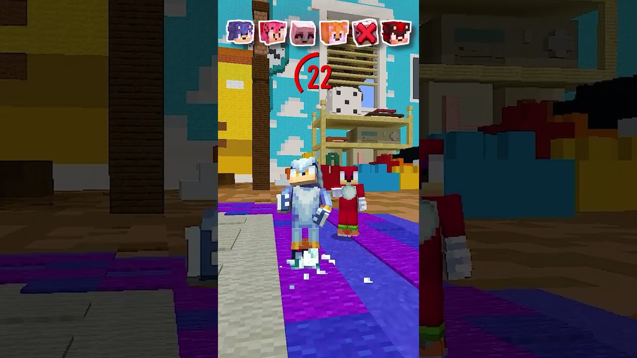 🎮 Minecraft, ¡pero Estamos Jugando Mecha Chameleon con Sonic!🔵#shorts