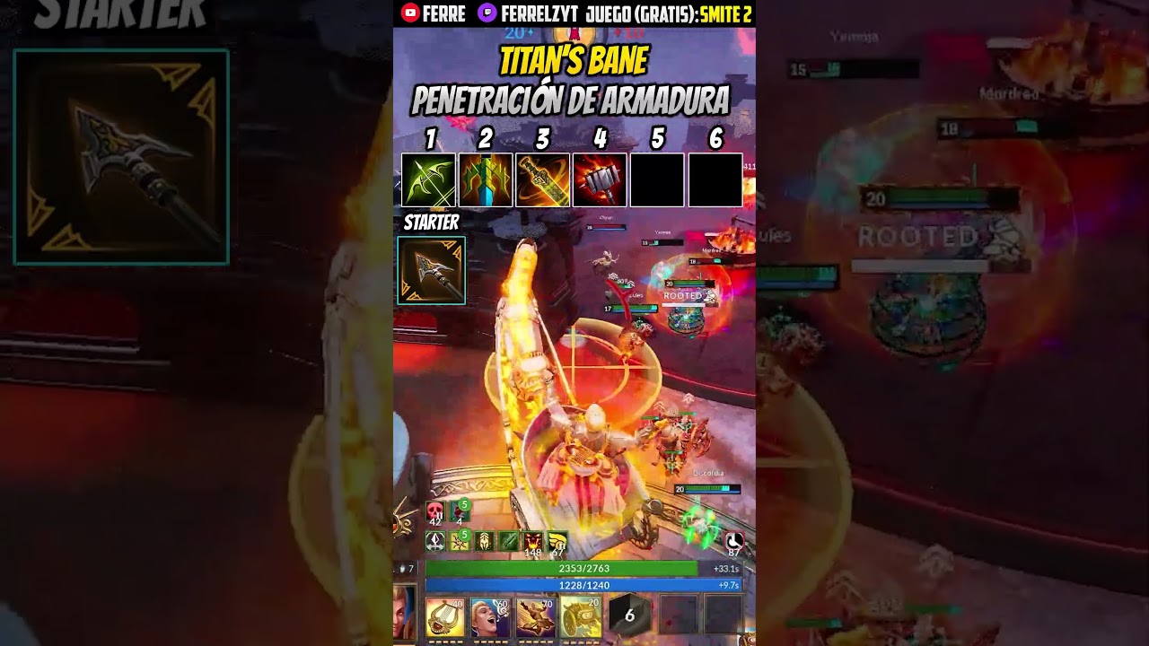 La BUILD de ADC/HUNTER MÁS ROTA de SMITE 2 OB34 🤯🔥 | Builds en 1 Minuto #smite2 #shorts