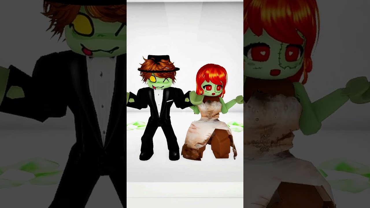 She turned into a zombie on her wedding.. 😰 #roblox #robloxshorts #shorts