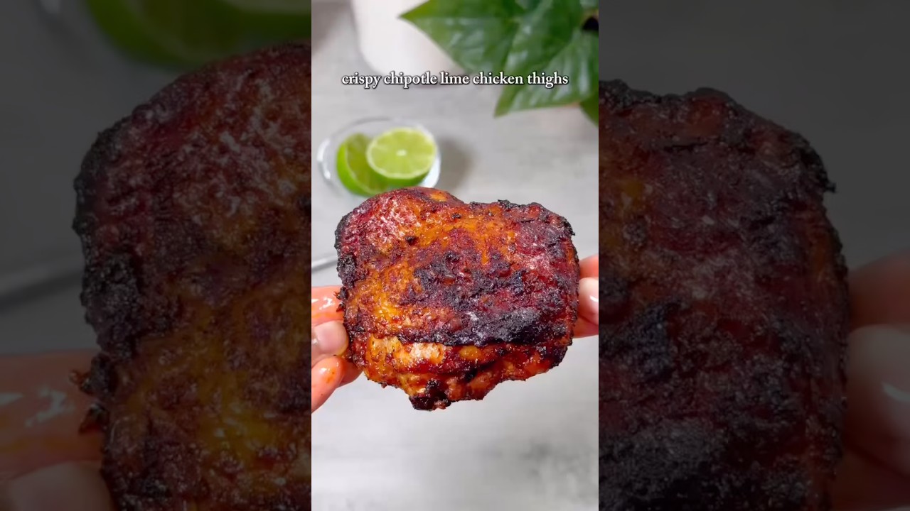 Crispy chipotle like chicken Thigh | healthy chicken rice bowl recipe