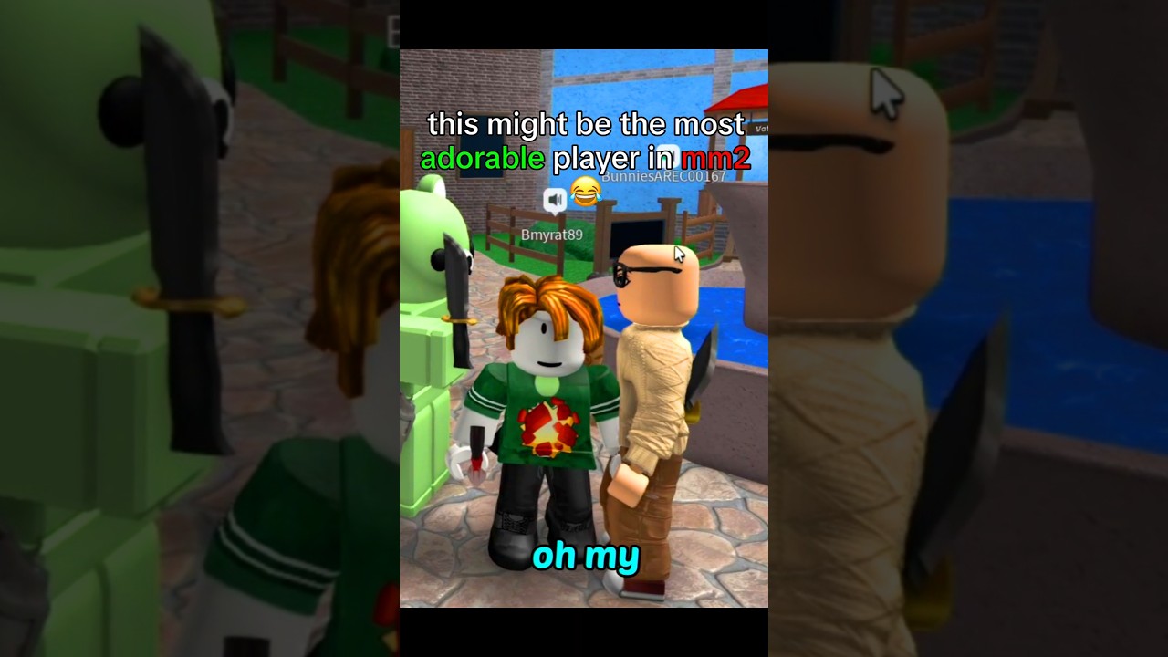 SHE HATED THE MOST ADORABLE PLAYER in MM2... 🤣 #roblox #mm2 #funny #gaming