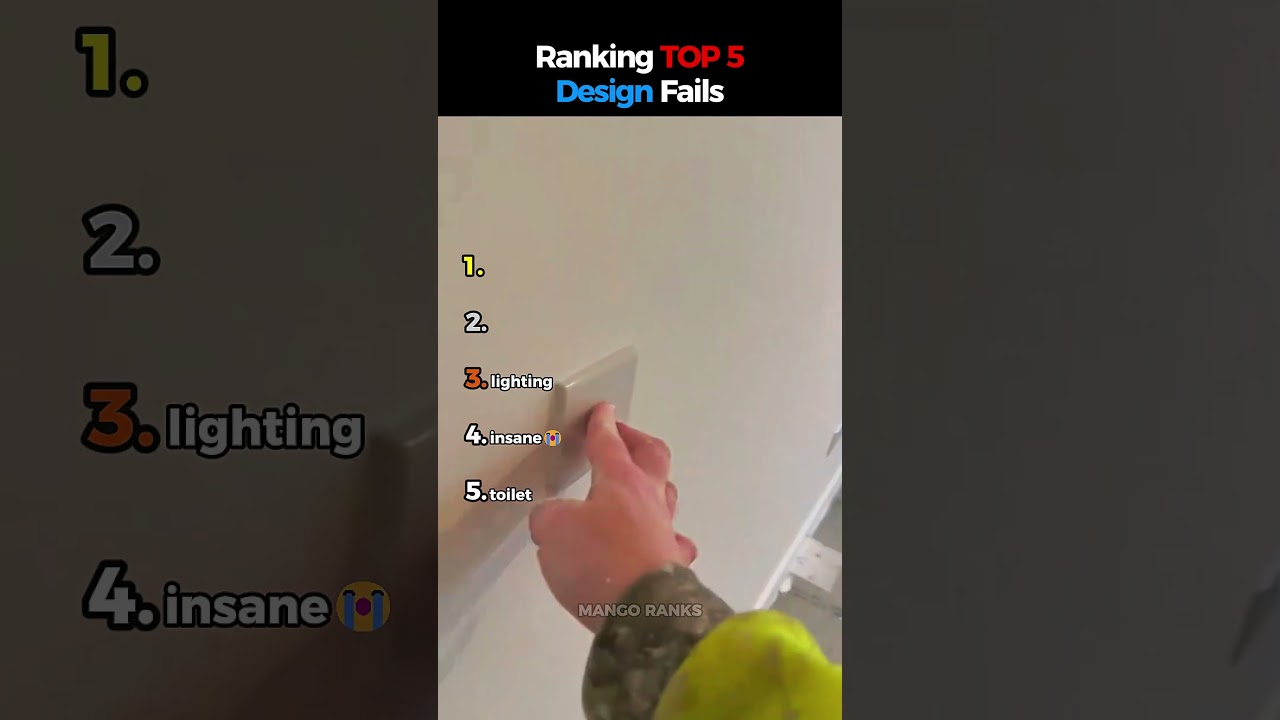 Ranking TOP 5 Design Fails 💀😭💡#usa